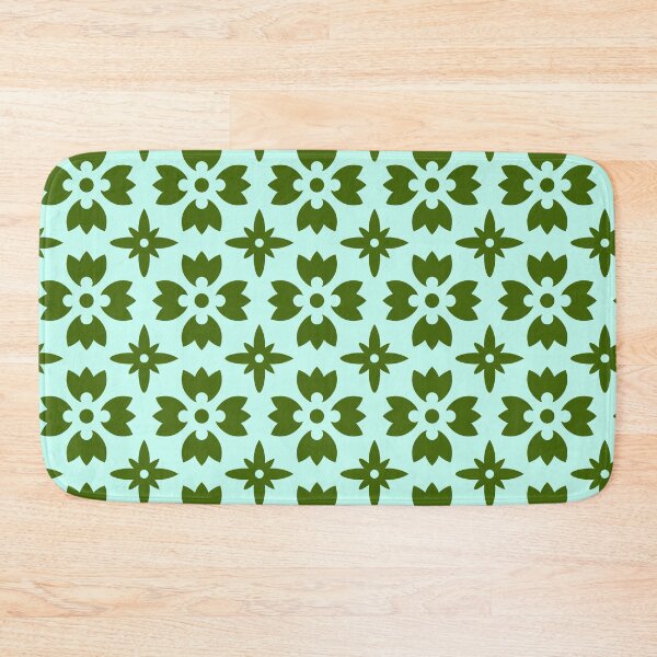 Item preview, Mint Green Floral Geometric Pattern designed and sold by ​Jyoti Digital Artist.