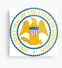 State Seal of Mississippi (1879–2014) | United States Metal Print