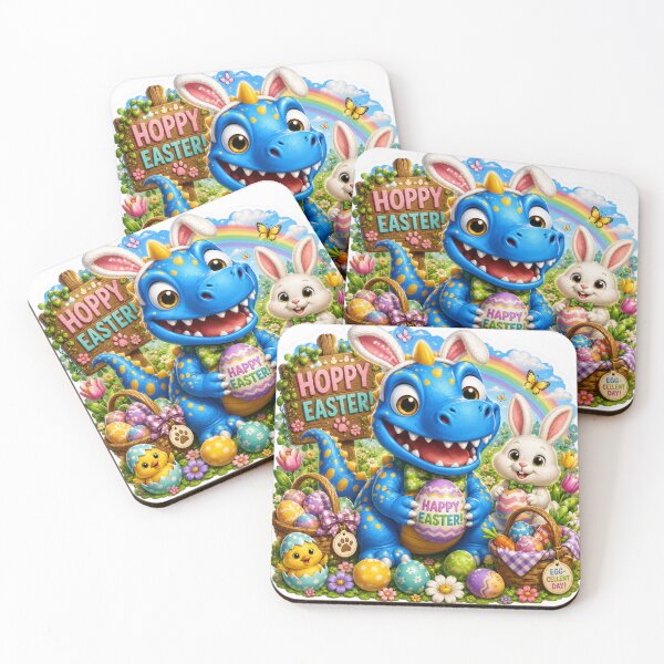Item preview, Snappyzaurus Easter | Cute Dinosaur Bunny Stickers designed and sold by Collins Design.