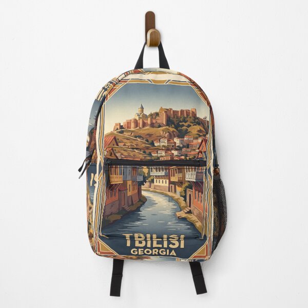 Item preview, Tbilisi Georgia Vintage Travel Art – Narikala Fortress & Mtkvari River designed and sold by Bomax121.