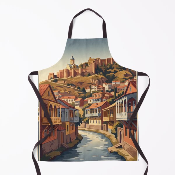 Item preview, Tbilisi Georgia Vintage Travel Art – Narikala Fortress & Mtkvari River designed and sold by Bomax121.