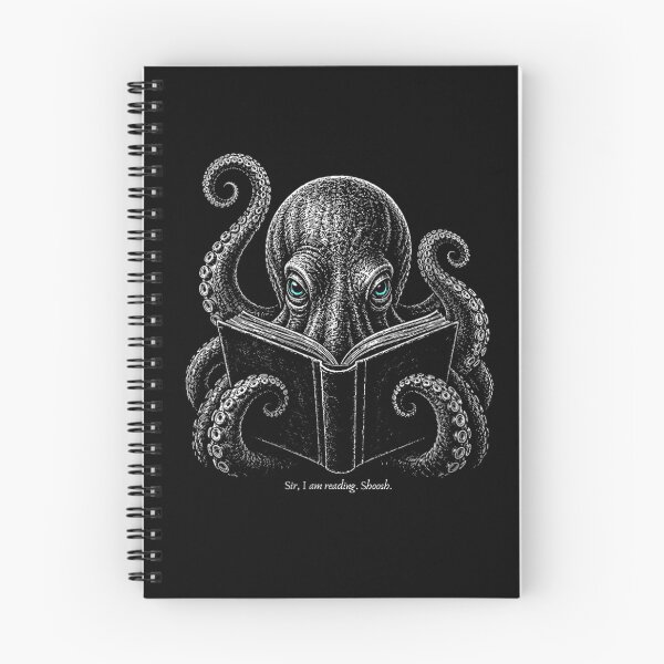Item preview, Sir I Am Reading Shoosh Funny Octopus Reading Book Introvert Dark Academic designed and sold by HarinDonreka.