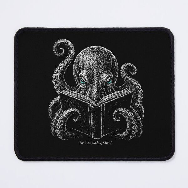 Item preview, Sir I Am Reading Shoosh Funny Octopus Reading Book Introvert Dark Academic designed and sold by HarinDonreka.
