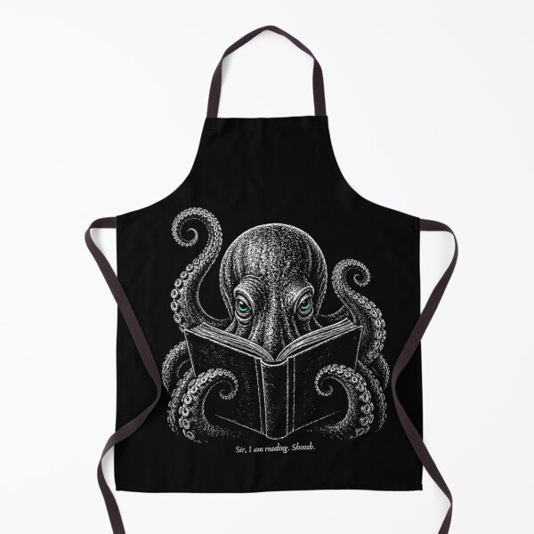Item preview, Sir I Am Reading Shoosh Funny Octopus Reading Book Introvert Dark Academic designed and sold by HarinDonreka.