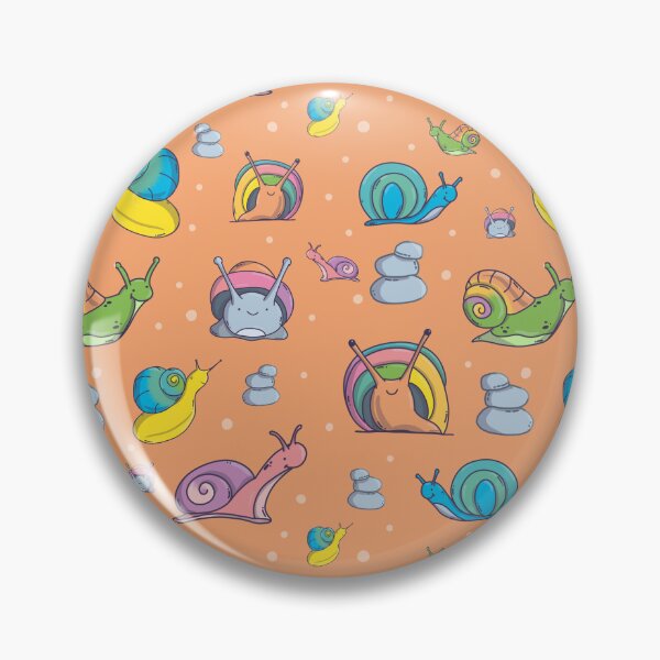 Item preview, Snails Pattern. Cute Characters. Orange Background. designed and sold by DigitalCris.