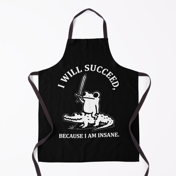 Item preview, I Will Succeed Because I Am Insane Funny Frog Riding Crocodile designed and sold by thefirstbroo.