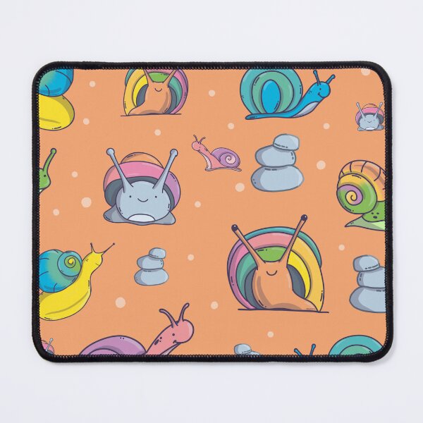 Item preview, Snails Pattern. Cute Characters. Orange Background. designed and sold by DigitalCris.