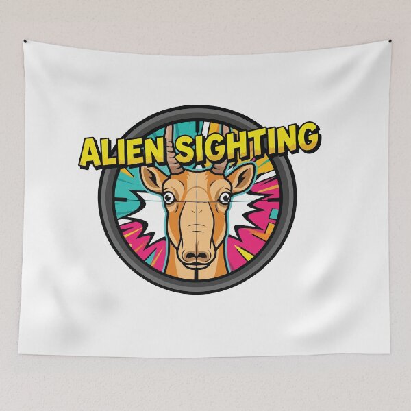 Item preview, Alien Sighting Pop Art Saiga Antelope Comic designed and sold by Arc2020.