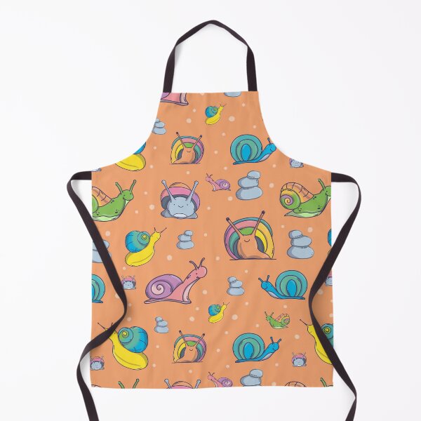 Item preview, Snails Pattern. Cute Characters. Orange Background. designed and sold by DigitalCris.