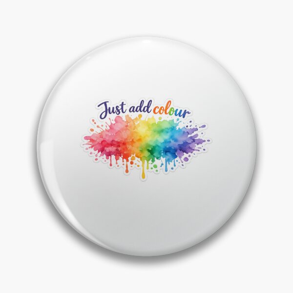 Item preview, Just Add Colour – Watercolor Splash Motivational Sticker | Rainbow Paint Art | Creative Artist Vinyl Decal designed and sold by PearlPathFinds.