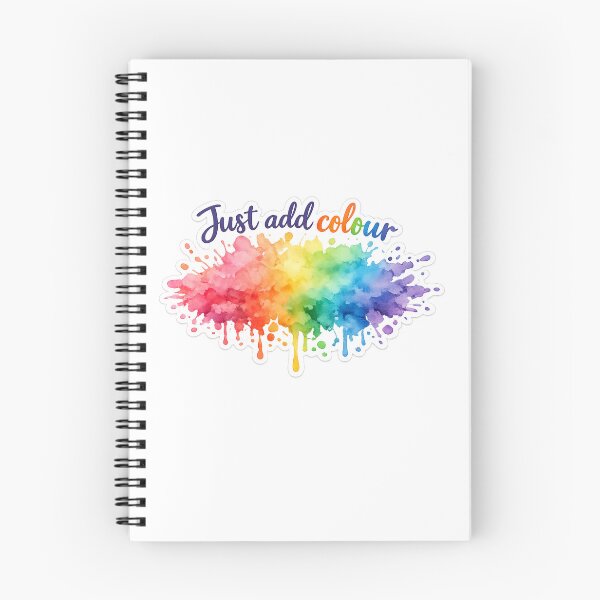 Item preview, Just Add Colour – Watercolor Splash Motivational Sticker | Rainbow Paint Art | Creative Artist Vinyl Decal designed and sold by PearlPathFinds.