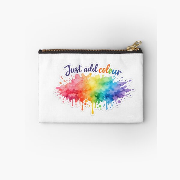 Item preview, Just Add Colour – Watercolor Splash Motivational Sticker | Rainbow Paint Art | Creative Artist Vinyl Decal designed and sold by PearlPathFinds.