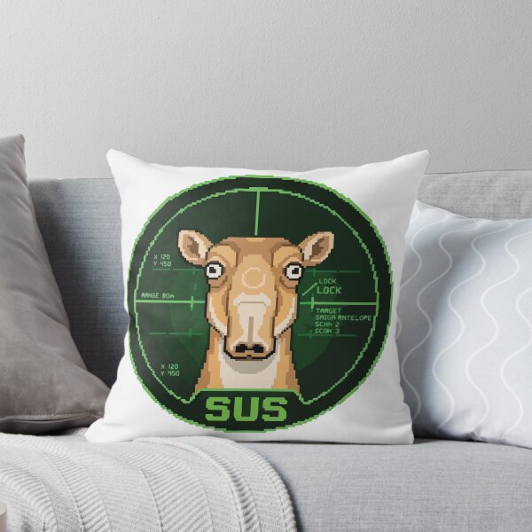 Item preview, Sus Retro Pixel Art Saiga Antelope Gamer Meme designed and sold by Arc2020.