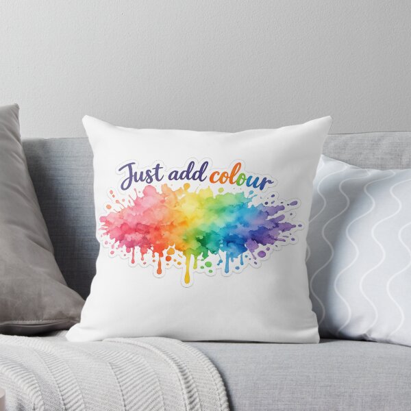 Item preview, Just Add Colour – Watercolor Splash Motivational Sticker | Rainbow Paint Art | Creative Artist Vinyl Decal designed and sold by PearlPathFinds.