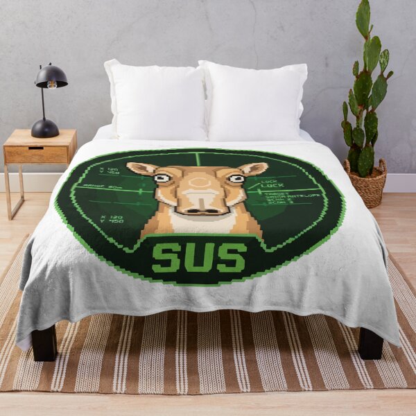 Item preview, Sus Retro Pixel Art Saiga Antelope Gamer Meme designed and sold by Arc2020.