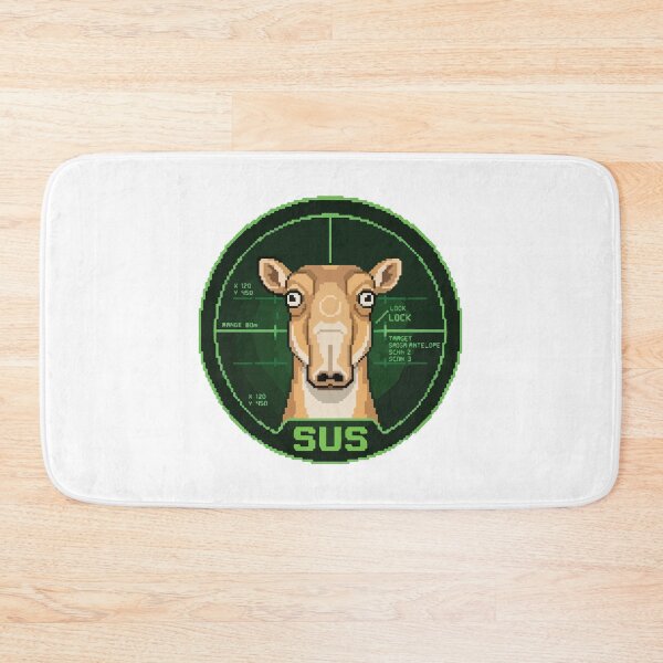 Item preview, Sus Retro Pixel Art Saiga Antelope Gamer Meme designed and sold by Arc2020.