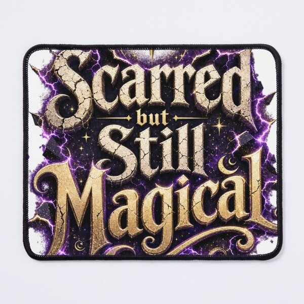 Item preview, Scarred But Still Magical | Inspirational Fantasy Typography T-Shirt designed and sold by rushaib.