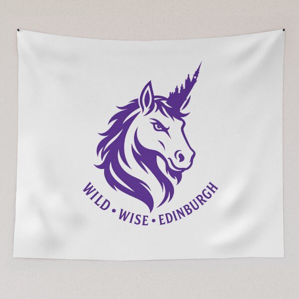 Item preview, Edinburgh Wild and Wise – Purple Skyline Unicorn designed and sold by Fenay Designs.