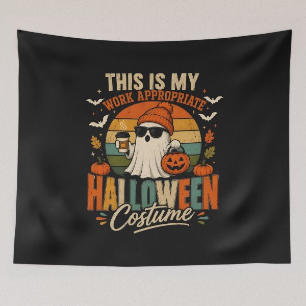 Item preview, This Is My Work Appropriate Halloween Costume Retro Ghost designed and sold by MizoX7.