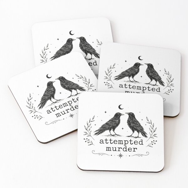Item preview, Attempted Murder Funny Crow Bird Pun Gift designed and sold by Quiajia.