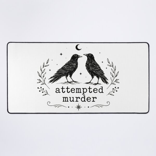 Item preview, Attempted Murder Funny Crow Bird Pun Gift designed and sold by Quiajia.