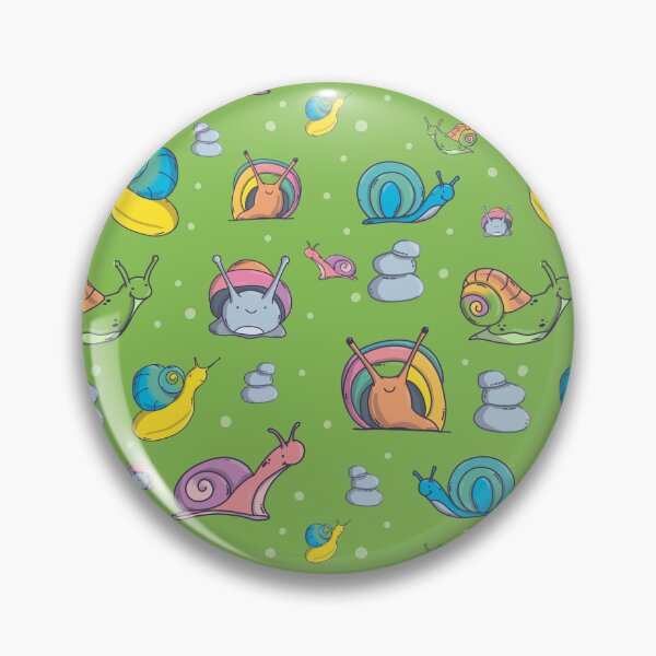 Item preview, Snails Pattern. Cute Characters. Green Background. designed and sold by DigitalCris.