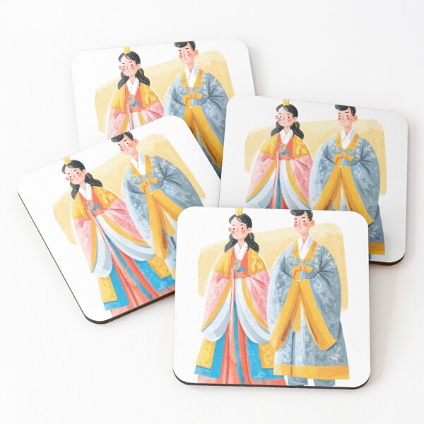 Item preview, Traditional Korea Love Couple Art designed and sold by 리나 .