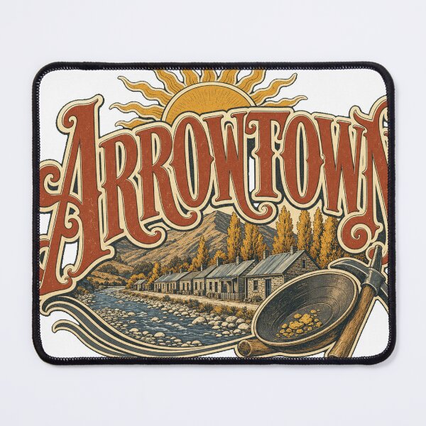 Item preview, Arrowtown New Zealand Classic Hand Drawn Travel Emblem designed and sold by VisualArtsOasis.