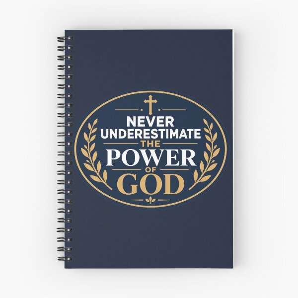 Item preview, Never Underestimate the Power of God – Oval Christian Encouragement Sticker designed and sold by The Digital Compass.