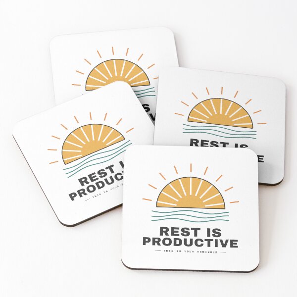 Item preview, Rest Is Productive — Retro Sun and Waves designed and sold by NEXTFORMSTUDIO.