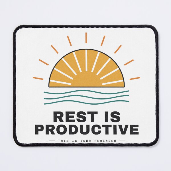 Item preview, Rest Is Productive — Retro Sun and Waves designed and sold by NEXTFORMSTUDIO.