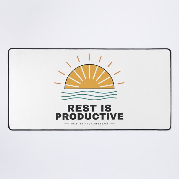 Item preview, Rest Is Productive — Retro Sun and Waves designed and sold by NEXTFORMSTUDIO.