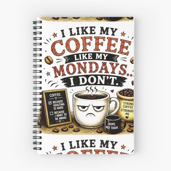 Item preview, I Like My Coffee Like My Mondays... I Don't | Funny Coffee Vintage Graphic designed and sold by SlanPOD.