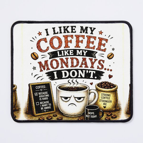 Item preview, I Like My Coffee Like My Mondays... I Don't | Funny Coffee Vintage Graphic designed and sold by SlanPOD.