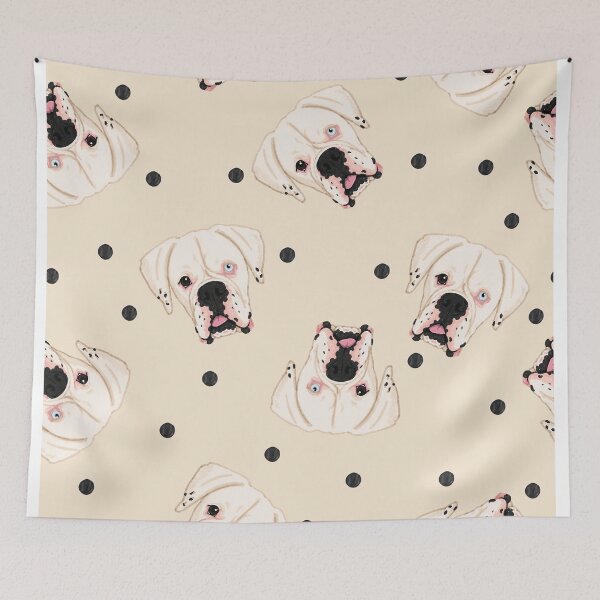 Item preview, Ivory White Boxer Marker Tossed Dot designed and sold by Pelch Art Studio.