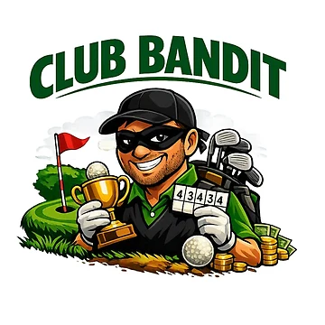 Artwork thumbnail, Club Bandit Golf Humour Design by RMBPrintStudio