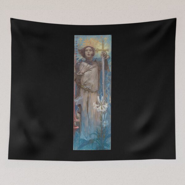 Item preview, Joan of Arc Apparition, Alphonse Mucha,1908 designed and sold by Matthew Kinnersly.
