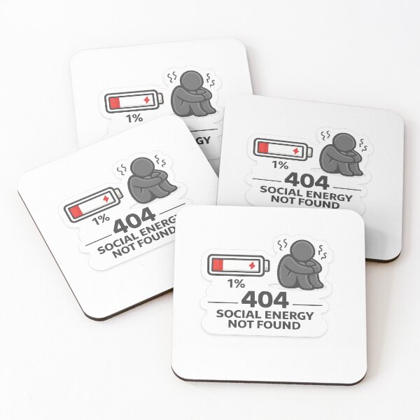 Item preview, 404 Social Energy Not Found designed and sold by CodePaws Creations.
