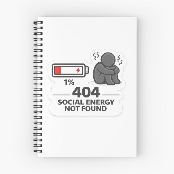 Item preview, 404 Social Energy Not Found designed and sold by CodePaws Creations.