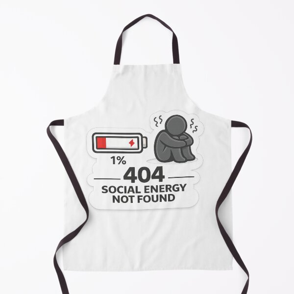 Item preview, 404 Social Energy Not Found designed and sold by CodePaws Creations.