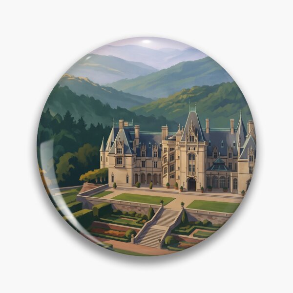 Item preview, Asheville North Carolina Vintage Travel Art – Blue Ridge Mountain Estate designed and sold by Bomax121.