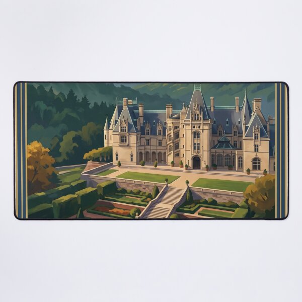 Item preview, Asheville North Carolina Vintage Travel Art – Blue Ridge Mountain Estate designed and sold by Bomax121.