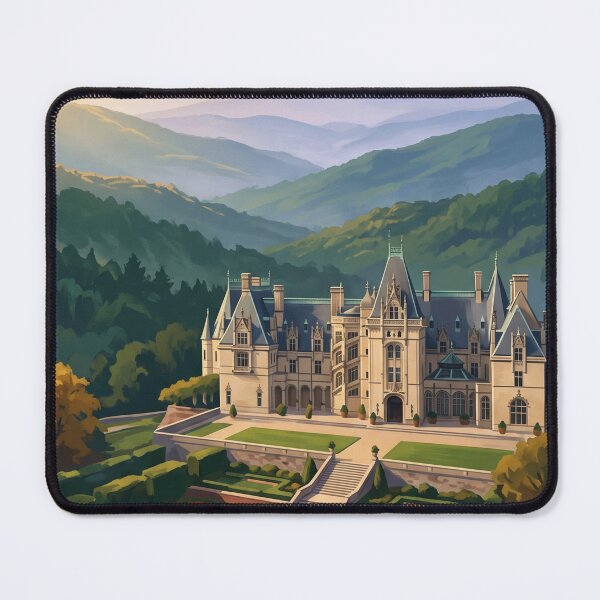 Item preview, Asheville North Carolina Vintage Travel Art – Blue Ridge Mountain Estate designed and sold by Bomax121.