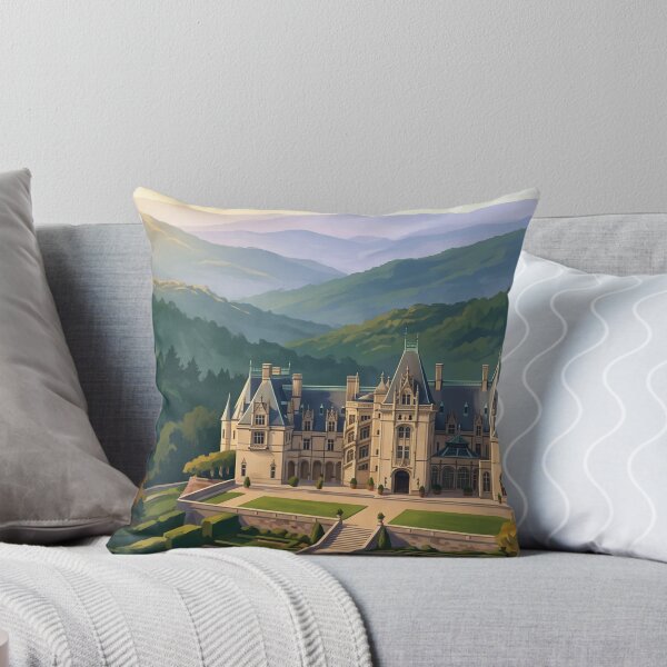 Item preview, Asheville North Carolina Vintage Travel Art – Blue Ridge Mountain Estate designed and sold by Bomax121.