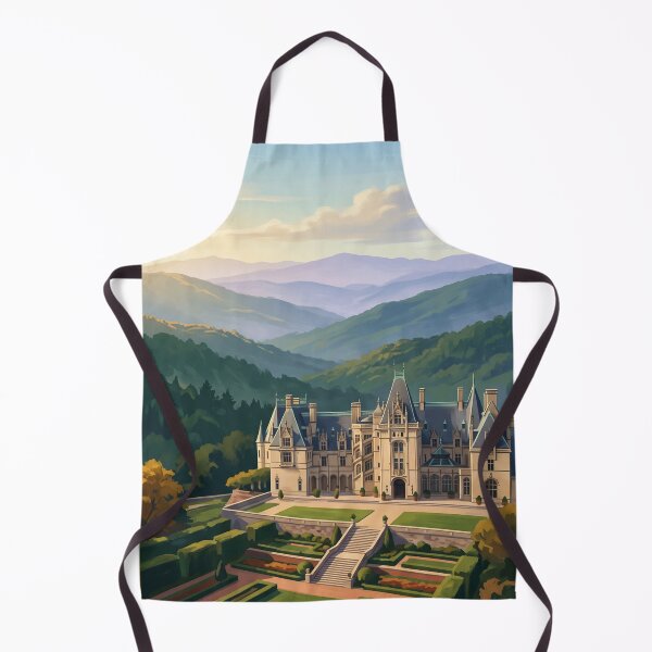 Item preview, Asheville North Carolina Vintage Travel Art – Blue Ridge Mountain Estate designed and sold by Bomax121.