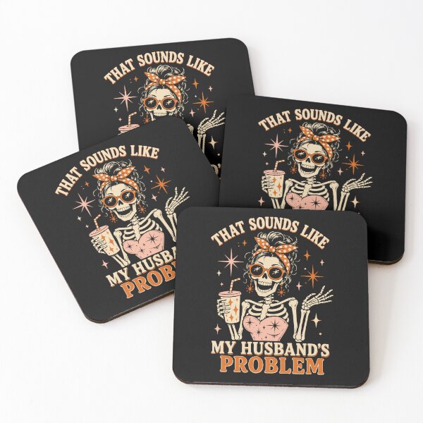 Item preview, That Sounds Like My Husbands Problem Funny Wife Skeleton Bandana Retro Halloween Costume For Women designed and sold by alenaz.