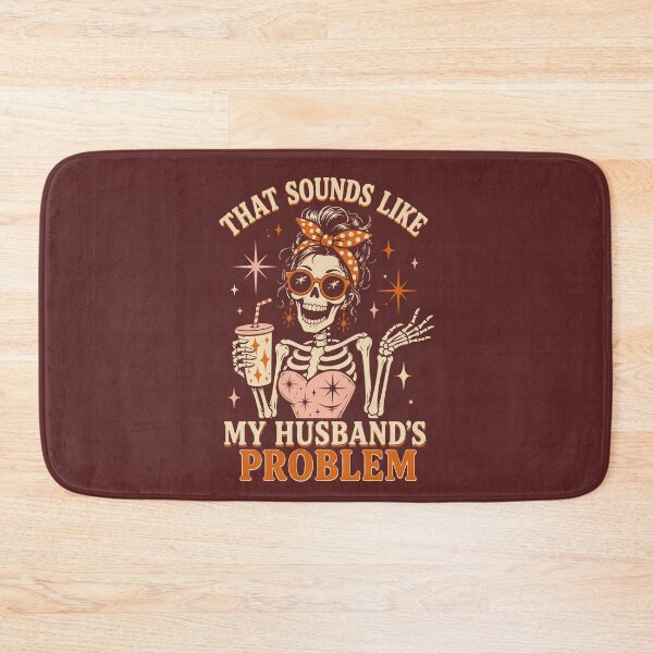Item preview, That Sounds Like My Husbands Problem Funny Wife Skeleton Bandana Retro Halloween Costume For Women designed and sold by alenaz.