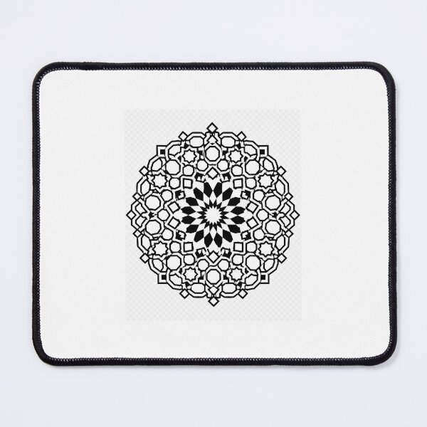 Item preview, Minimalist Moroccan Zellige Rosette | Islamic Geometric Pattern | Black & White Vector designed and sold by DesertInkArt.