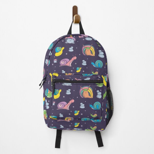 Item preview, Snails Pattern. Cute Characters. Dark Purple Background. designed and sold by DigitalCris.