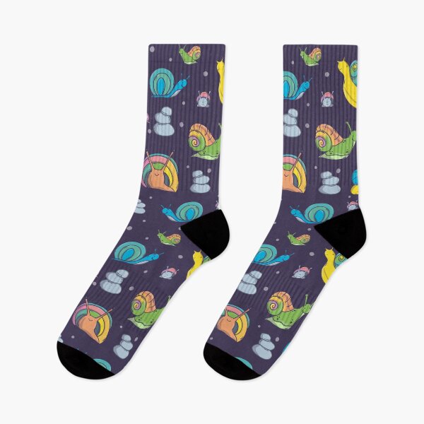 Item preview, Snails Pattern. Cute Characters. Dark Purple Background. designed and sold by DigitalCris.